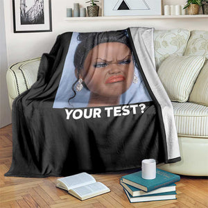 Funny You Rushed Through Your Test Doll Face Meme Throw Blanket Teacher Reaction Humor Testing Day TS02 Print Your Wear