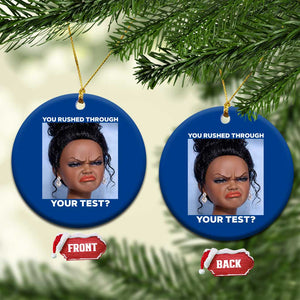 Funny You Rushed Through Your Test Doll Face Meme Ceramic Ornament Teacher Reaction Humor Testing Day TS02 1pc Blue Print Your Wear