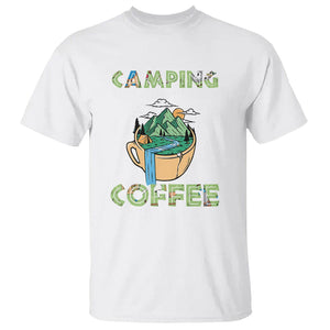 Funny Camper T Shirt Camping Solves Most Of My Problems Coffee Solves Rest TS02 White Print Your Wear