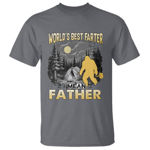 World's Best Farter T Shirt I Mean Father Funny Bigfoot Father's Day TS02 Charcoal Print Your Wear