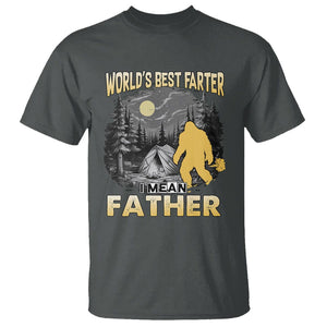 World's Best Farter T Shirt I Mean Father Funny Bigfoot Father's Day TS02 Dark Heather Print Your Wear