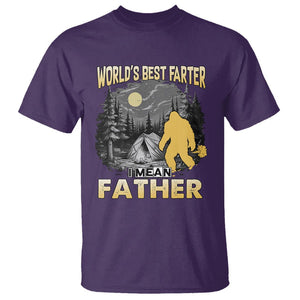 World's Best Farter T Shirt I Mean Father Funny Bigfoot Father's Day TS02 Purple Print Your Wear