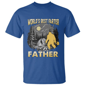 World's Best Farter T Shirt I Mean Father Funny Bigfoot Father's Day TS02 Royal Blue Print Your Wear