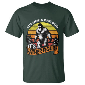 Dad Bod T Shirt It's Not A Dad Bod It's A Father Figure Funny Bigfoot Vintage TS02 Dark Forest Green Print Your Wear