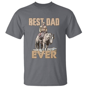 Horse Dad T Shirt Best Dad Ever Western Rodeo Cowboy Father's Day TS02 Charcoal Print Your Wear