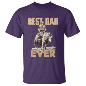 Horse Dad T Shirt Best Dad Ever Western Rodeo Cowboy Father's Day TS02 Purple Print Your Wear