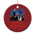 Trump Raised Fist Christmas Ornament Never Surrender Support President 45 47 TS02 Print Your Wear