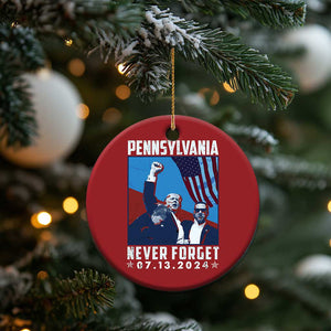 Trump Raised Fist Christmas Ornament Butler Pennsylvania Never Forget July 13 2024 TS02 Print Your Wear