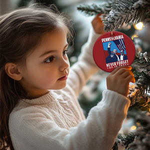 Trump Raised Fist Christmas Ornament Butler Pennsylvania Never Forget July 13 2024 TS02 Print Your Wear