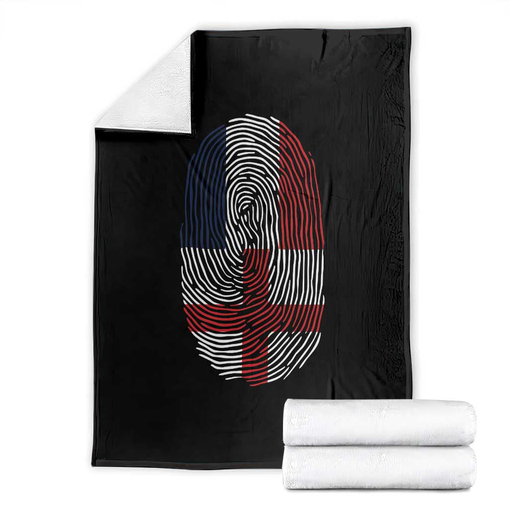 Proud France England Flag Fingerprint DNA Graphic Throw Blanket French Anglo English Heritage Roots Dual Patriotism TS02 Black Print Your Wear
