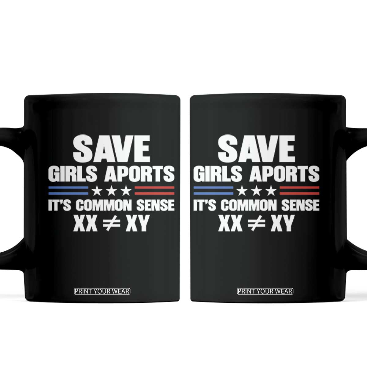 Save Girls Sports Its Common Sense XX Not Equal XY Coffee Mug Biological Science Varsity Athletic Graphic