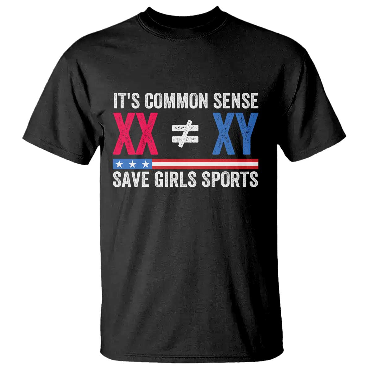 Its Common Sense XX Not Equal XY T Shirt Save Girls Sports Patriotic Title IX Graphic