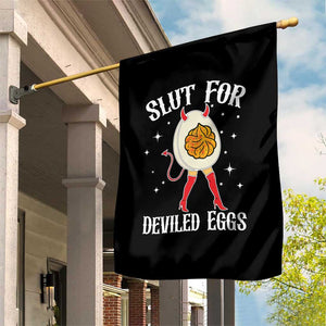 Funny Slut for Deviled Eggs Garden Flag Funny Naughty Thanksgiving Potluck TS02 Print Your Wear