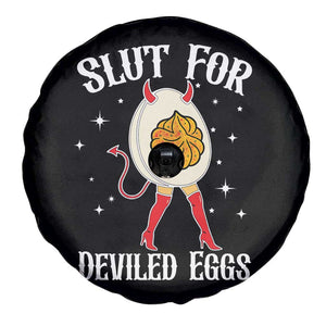 Funny Slut for Deviled Eggs Spare Tire Cover Funny Naughty Thanksgiving Potluck TS02 Print Your Wear