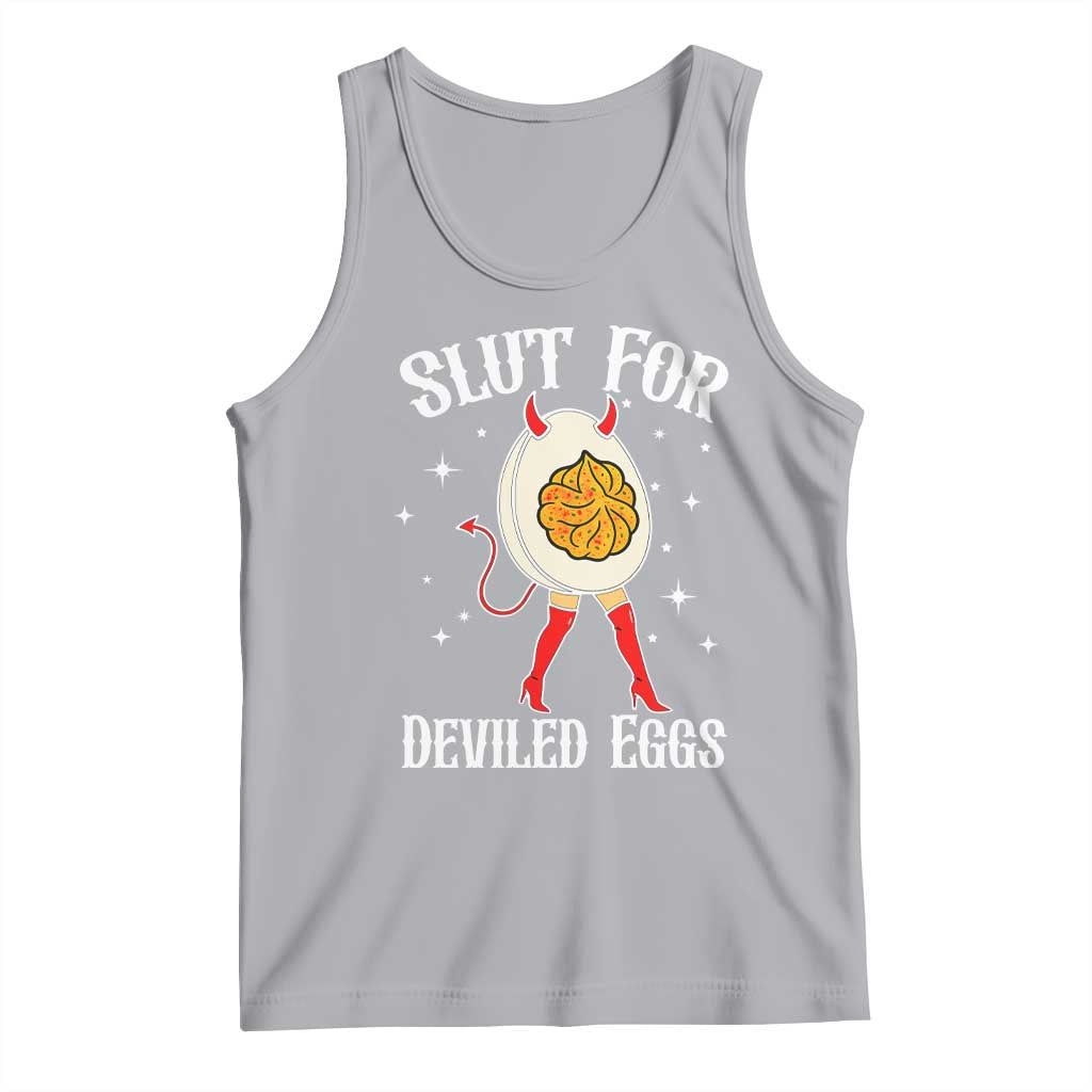 Funny Slut for Deviled Eggs Tank Top Funny Naughty Thanksgiving Potluck TS02 Athletic Heather Print Your Wear