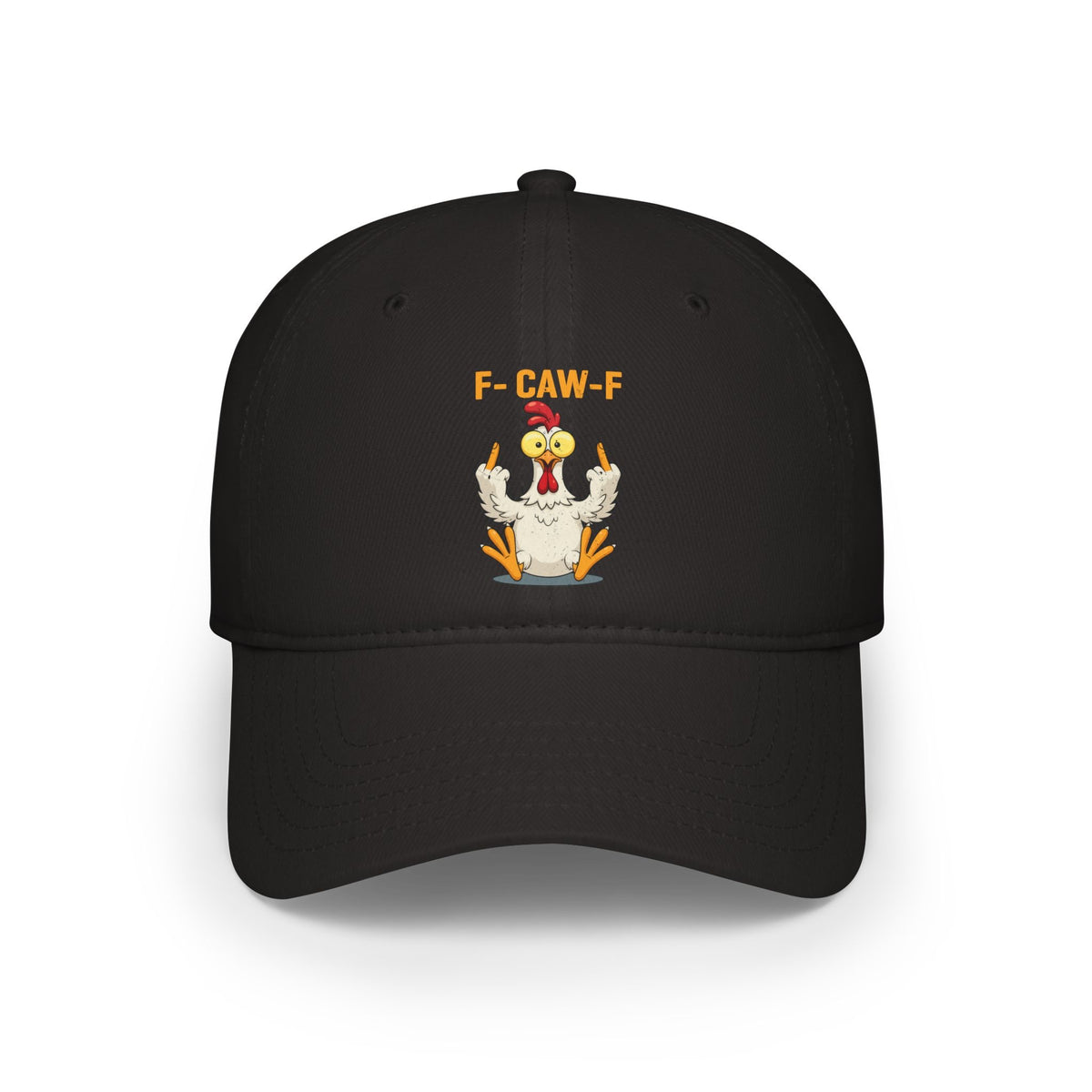 Funny F Caw F Chicken Meme Classic Cap Sarcastic Middle Finger Offensive Humor Dad Hat Classic Cap Universal Fit Black Printyourwear