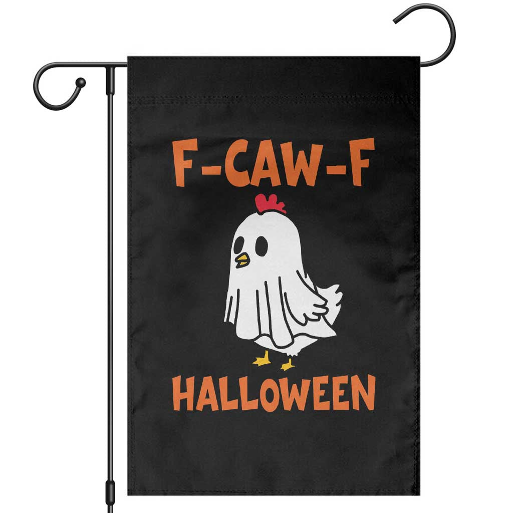 F Caw F Ghost Chicken Costume Garden Flag Funny Cute Halloween Poultry Lover TS02 Black Print Your Wear