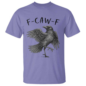 F Caw F Raven Graphic T Shirt - Funny Sarcastic Bird With Attitude Dark Humor Tee TS02 Violet Print Your Wear