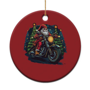 Biker Santa Claus Christmas Ornament Riding Motorcycle Christmas TS02 Print Your Wear