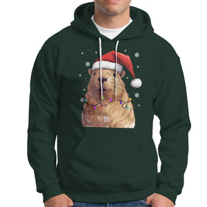 Capybara Christmas Hoodie Funny Santa Capy Meme Xmas Vibe TS02 Dark Forest Green Printyourwear