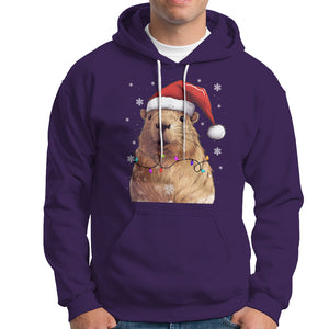 Capybara Christmas Hoodie Funny Santa Capy Meme Xmas Vibe TS02 Purple Printyourwear