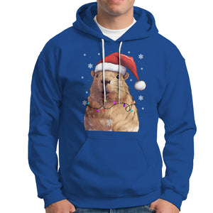 Capybara Christmas Hoodie Funny Santa Capy Meme Xmas Vibe TS02 Royal Blue Printyourwear