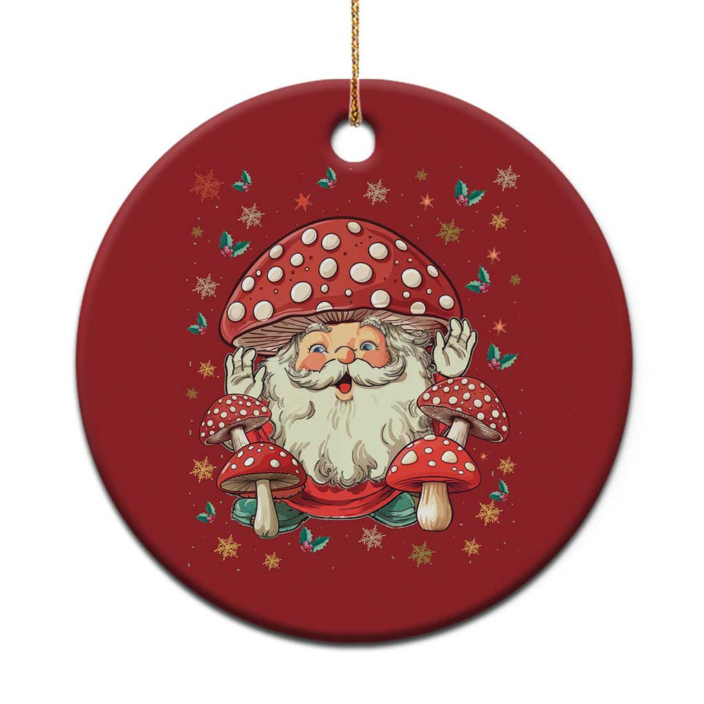 Cottagecore Santa Christmas Ornament Retro Vintage Christmas Mushroom Core Claus Face TS02 Print Your Wear