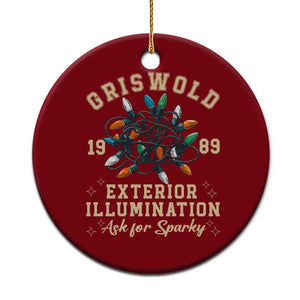Griswold Christmas Lights Ceramic Ornament Exterior Illumination Ask for Sparky Funny Holiday TS02 1pc Red Print Your Wear