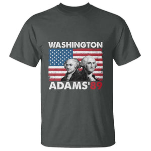 Washington Adams 1789 T Shirt George Washington John Adams American Founding Fathers US Flag TS02 Dark Heather Print Your Wear