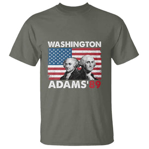 Washington Adams 1789 T Shirt George Washington John Adams American Founding Fathers US Flag TS02 Military Green Print Your Wear