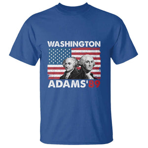 Washington Adams 1789 T Shirt George Washington John Adams American Founding Fathers US Flag TS02 Royal Blue Print Your Wear