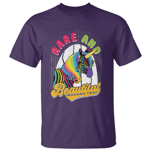 Rare Disease Day Shirts T Shirt Rare And Beautiful Rare Disease Awareness Rare Disease Warrior Rainbow Zebra TS02 Purple Printyourwear