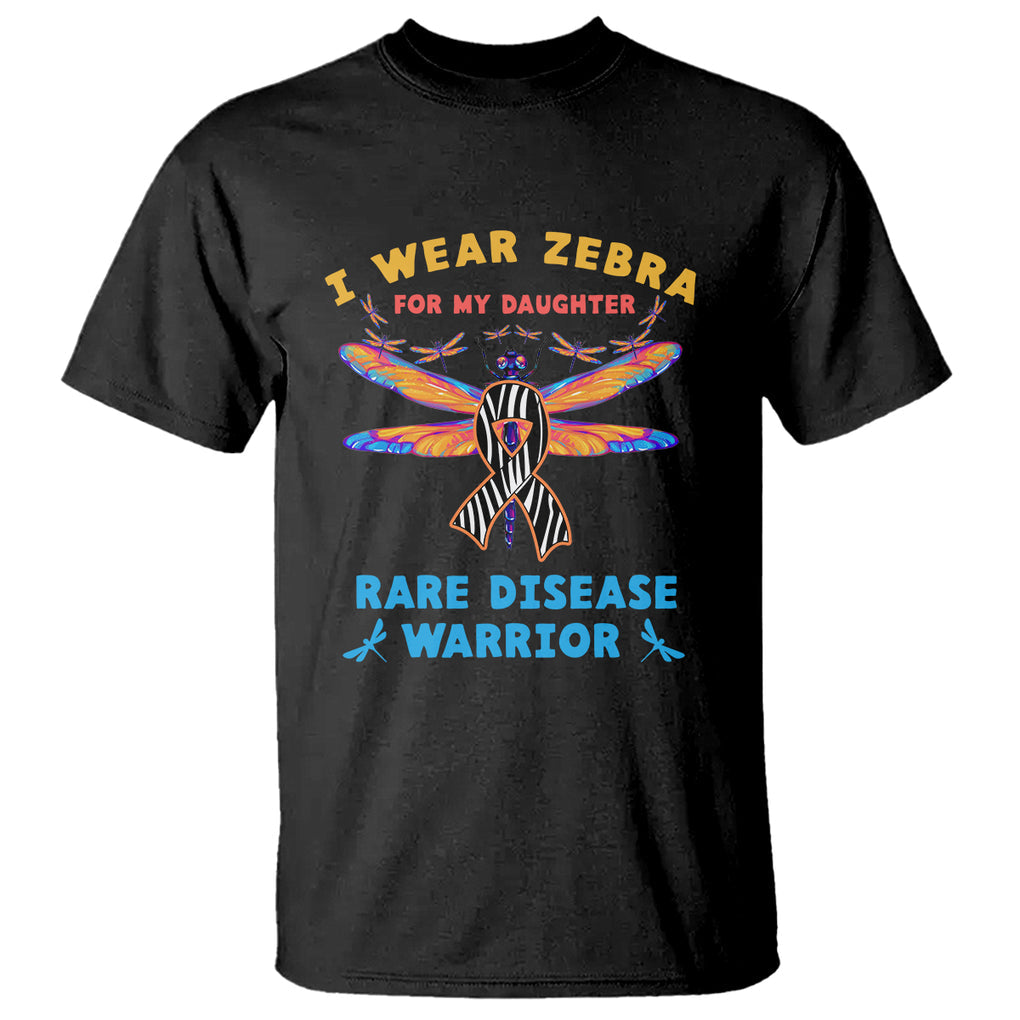 Rare Disease Day T Shirt I Wear Zebra For My Daughter Zebra Ribbon TS02 Black Printyourwear