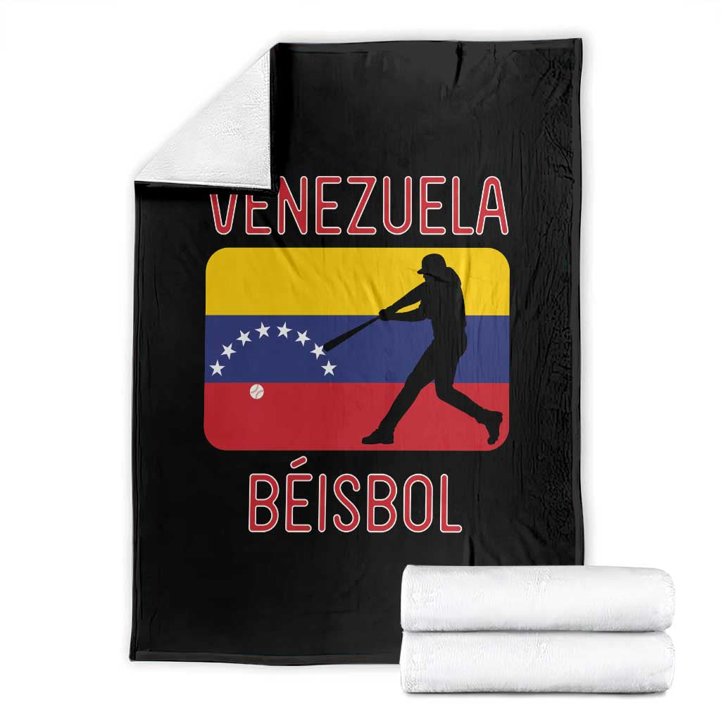 Venezuela Beisbol Flag Throw Blanket Venezuelan Baseball Pride Latino Sports Fans TS02 Black Print Your Wear