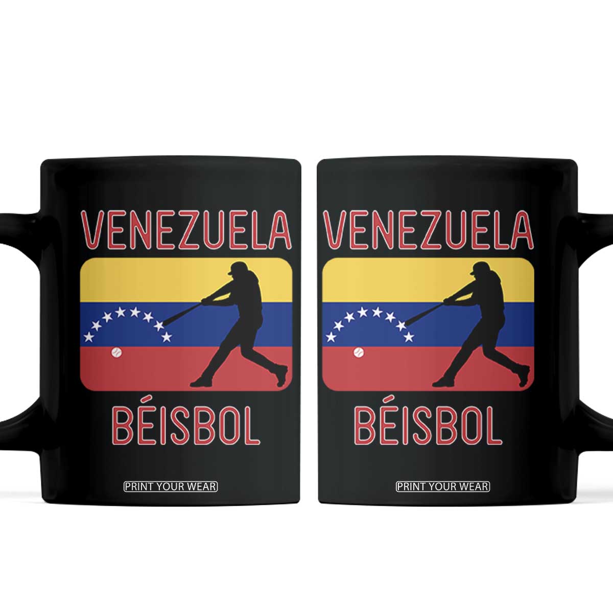 Venezuela Beisbol Flag Coffee Mug Venezuelan Baseball Pride Latino Sports Fans TS02 Black Print Your Wear