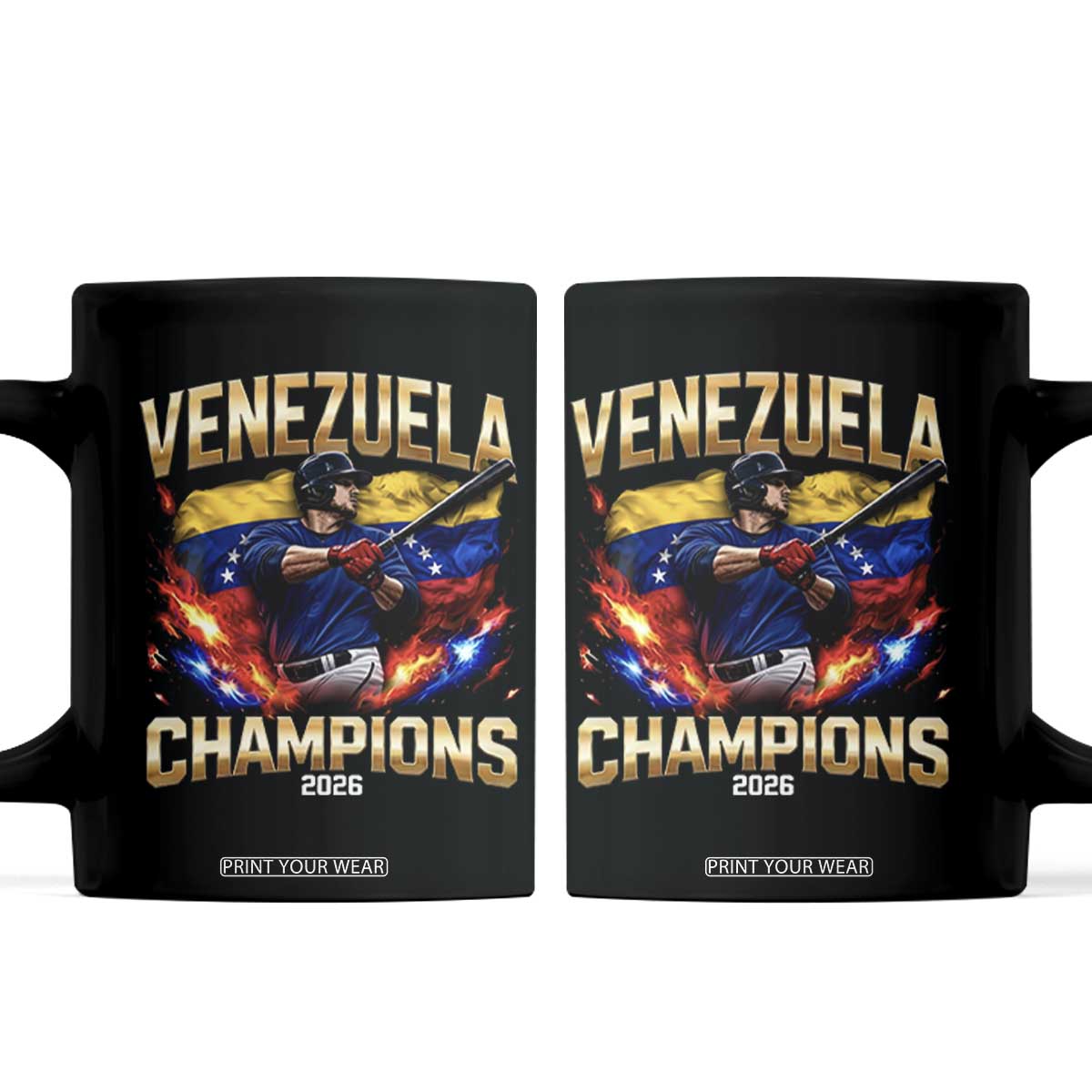 Venezuela Champions 2026 Coffee Mug Beisbol Venezuelan Pride Flag Baseball Fans TS02 Black Print Your Wear
