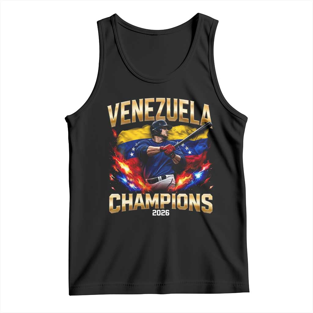 Venezuela Champions 2026 Tank Top Beisbol Venezuelan Pride Flag Baseball Fans TS02 Black Print Your Wear