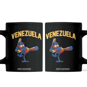 Venezuela Baseball Macaw Batter Coffee Mug Ara Macao Guacamaya Venezuelan Pride TS02 Black Print Your Wear