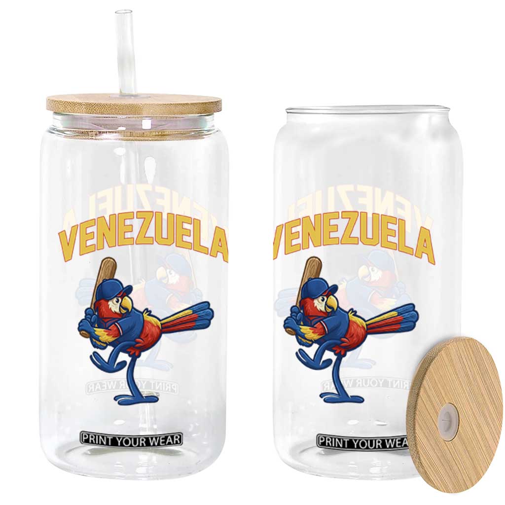 Venezuela Baseball Macaw Batter Glass Can Ara Macao Guacamaya Venezuelan Pride TS02 Print Your Wear