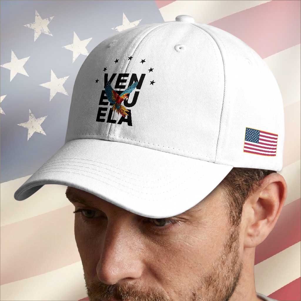 Venezuela Pride Flying Macaw Baseball Cap Ara Macao Guacamaya Venezuelan Pride Tropical Bird TS02 Print Your Wear