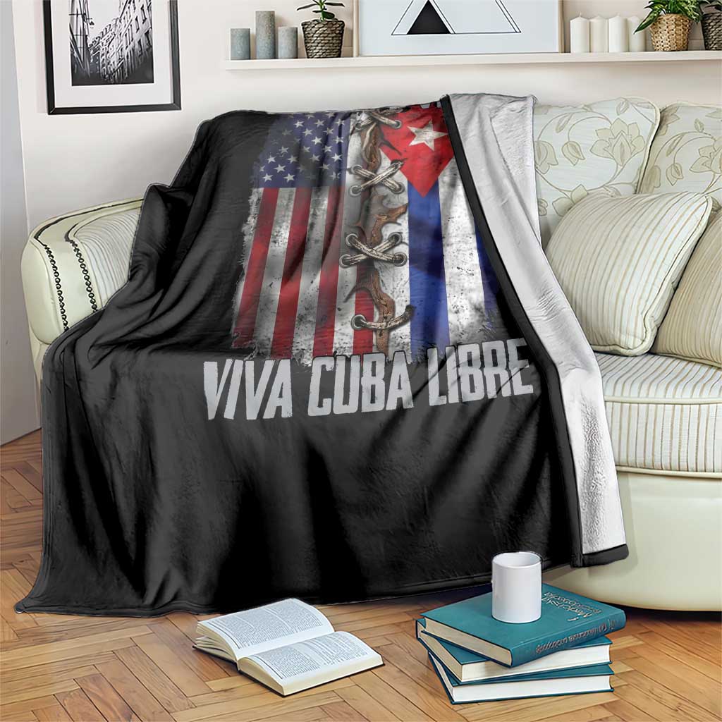 Patria y Vida Cuba Libre Freedom Throw Blanket Cuban Pride Independence USA Cuba Flag TS02 Print Your Wear