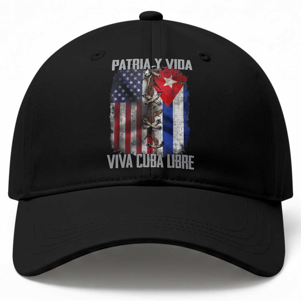 Patria y Vida Cuba Libre Freedom Baseball Cap Cuban Pride Independence USA Cuba Flag TS02 Print Your Wear