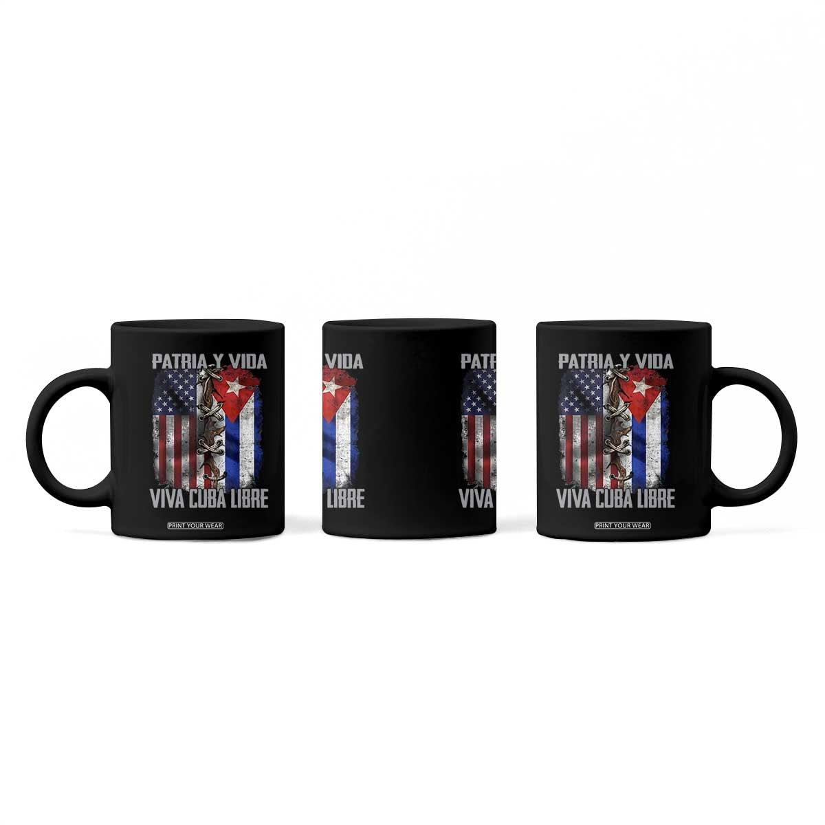 Patria y Vida Cuba Libre Freedom Coffee Mug Cuban Pride Independence USA Cuba Flag TS02 Print Your Wear