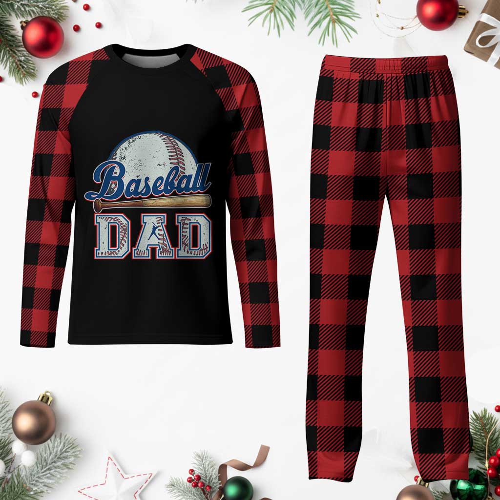 Baseball Dad Plaid Pajama Set Baseball Sport Lovers For Father's Day TS02 Buffalo Plaid Print Your Wear
