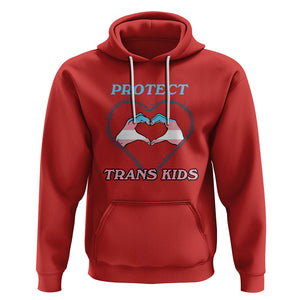 Protect Trans Kids Hoodie LGBT Support LGBT Pride Flag Heart Sign TS02 Red Printyourwear