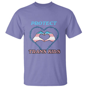 Protect Trans Kids T Shirt LGBT Support LGBT Pride Flag Heart Sign TS02 Violet Printyourwear