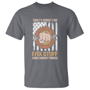 Handyman T Shirt Ask Grandpa Anything Funny Fathers Day Tee TS02 Charcoal Printyourwear