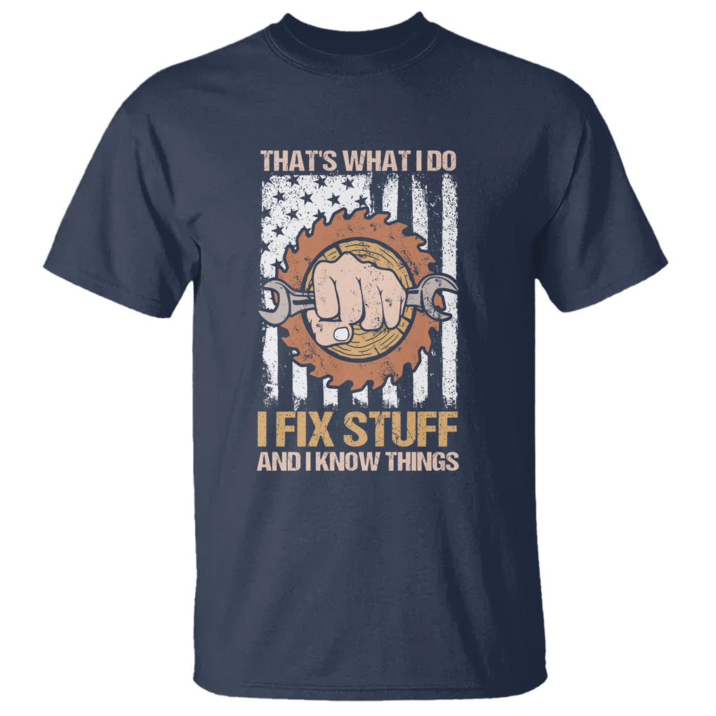 Handyman T Shirt Ask Grandpa Anything Funny Fathers Day Tee TS02 Navy Printyourwear