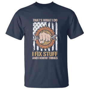Handyman T Shirt Ask Grandpa Anything Funny Fathers Day Tee TS02 Navy Printyourwear