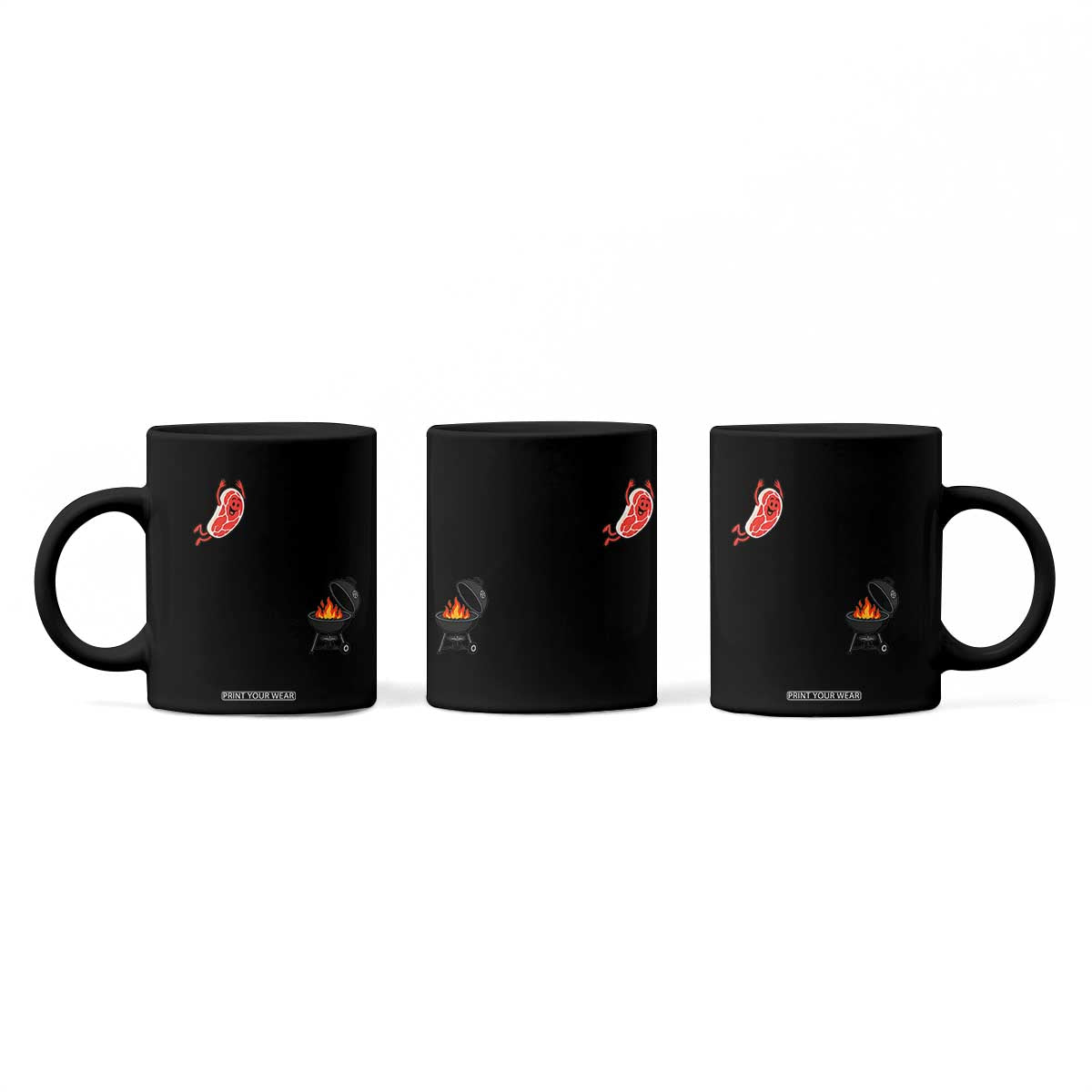 Humorous Diving Steak Charcoal Grill Graphic Coffee Mug BBQ Grilling Pitmaster Cookout Funny Barbecue Master TS02 Print Your Wear